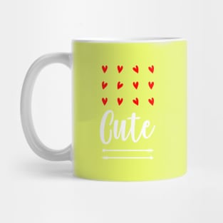 Cute Hearts and Arrows Valentines Day design Mug